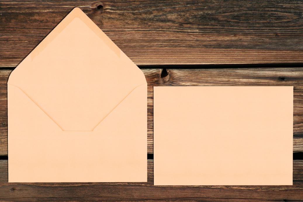 Briefhüllen 120x180 mm Nassklebend Aprikose 120 g/qm